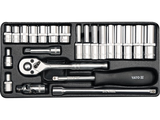 Hylsysarja 1/4" 23 osaa YATO Yato