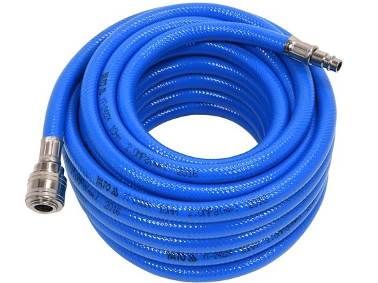 PVC-luftslang med koppling 10 mm &times; 10 m &ndash; bl&aring; YATO - 2307602