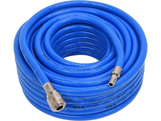 PVC-luftslang med koppling 10 mm &times; 20 m &ndash; bl&aring; YATO - 2307603