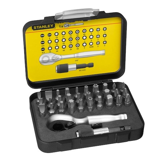 Kärkisarja 1/4", 32 osaa STANLEY Stanley