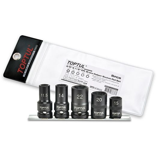 Bromsokshylsesats 3/8" 5 delar TOPTUL - 2362460