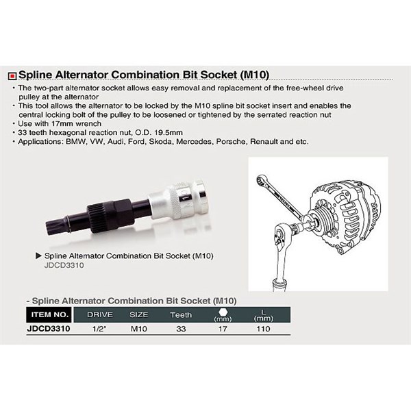 Generatorh&aring;llningsverktyg M10 TOPTUL - 2362501