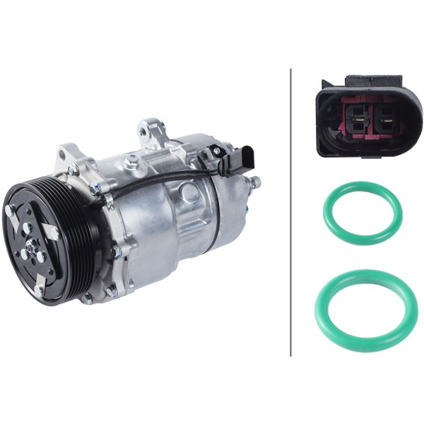 Kompressori, ilmastointilaite 12V HELLA Levitysniitti HELLA