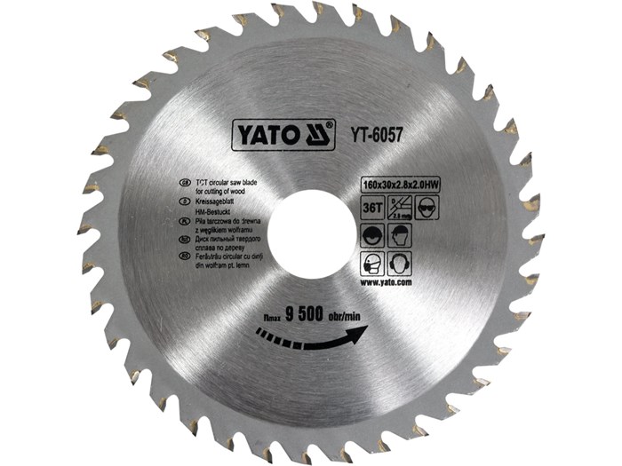 TCT-klinga f&ouml;r tr&auml; 160x36T x30 mm YATO - 2495581