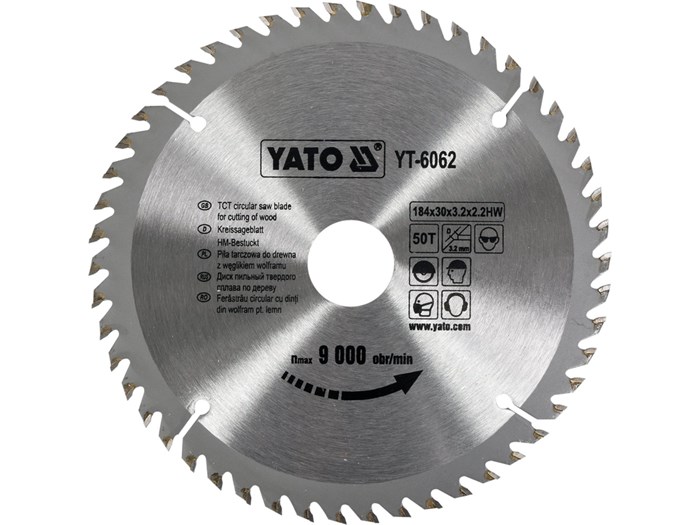 TCT-terä puulle 184x50T x30 mm YATO Yato