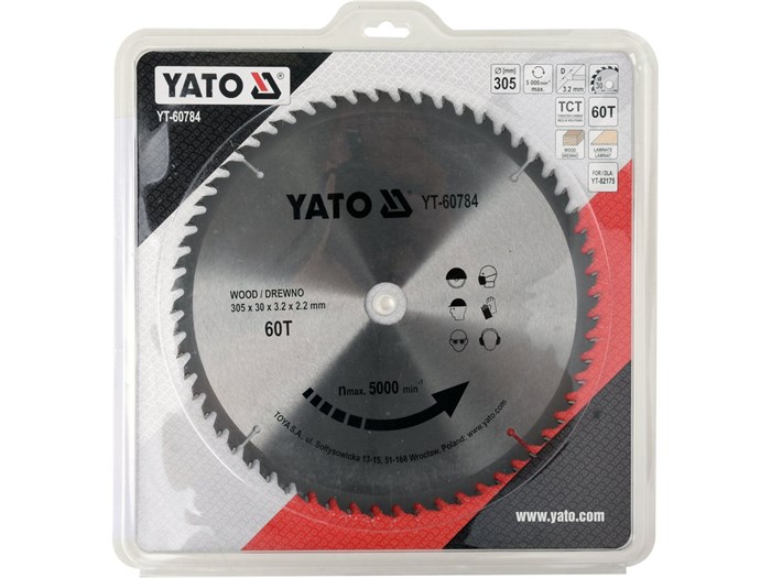 TCT-klinga f&ouml;r tr&auml; 305x60T x30 mm YATO - 2494869