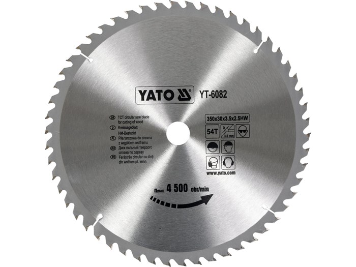TCT-klinga f&ouml;r tr&auml; 350x54T x30 mm YATO - 2495587