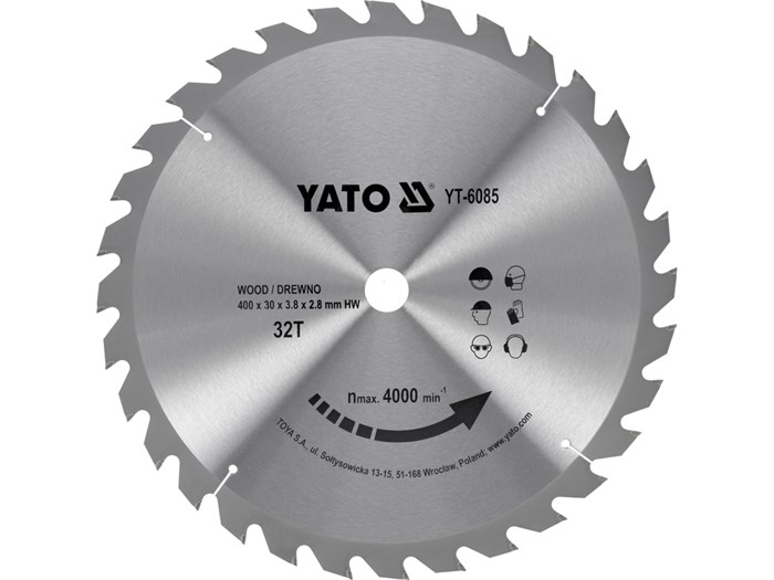 TCT-klinga f&ouml;r tr&auml; 400x32T x30 mm YATO - 2494835