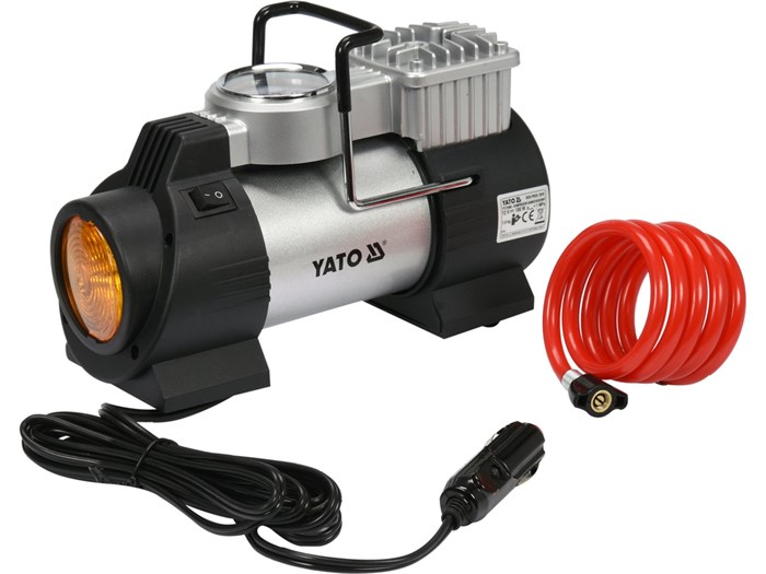 Bilkompressor med LED-lampa 180 W YATO - 2495435