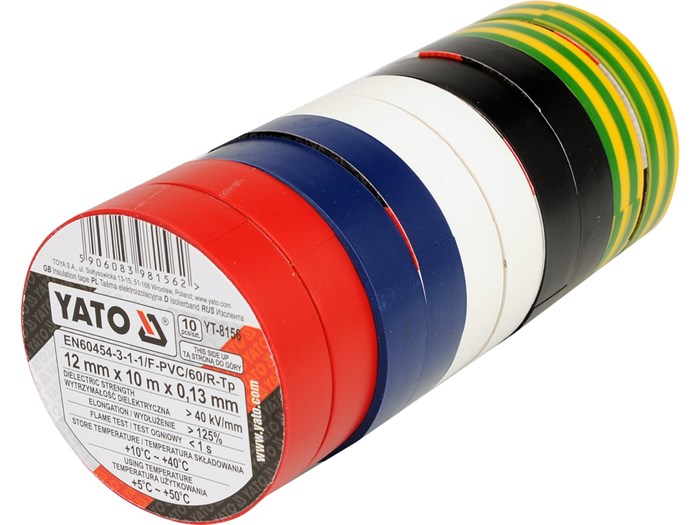 Eristysteippi mitattu 013mm 12mmx10m seos YATO Yato