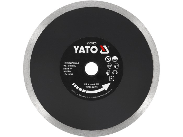 Diamantklinga kontinuerlig kant 230 mm YATO - 2499932