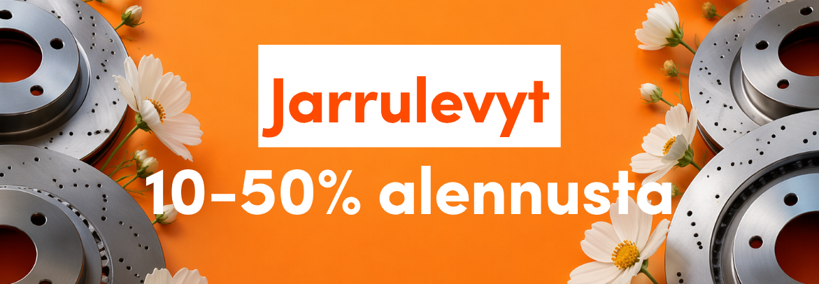 10–50 % alennus jarrulevyistä