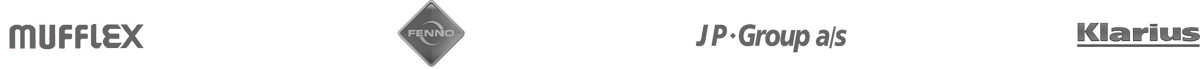 Pakoputkivalmistajien logot: Mufflex, Fenno, JP Group, Klarius